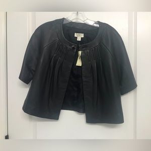 Ann Taylor Loft vintage leather cape shrug
